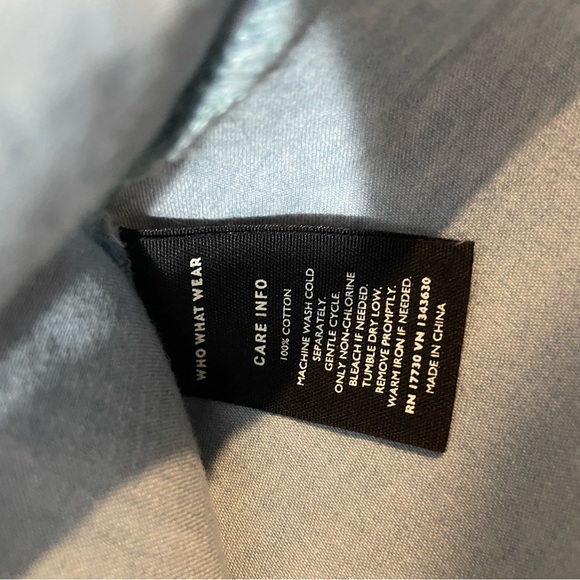 WHO WHAT WEAR Chambray Button-up - Picture 8 of 14